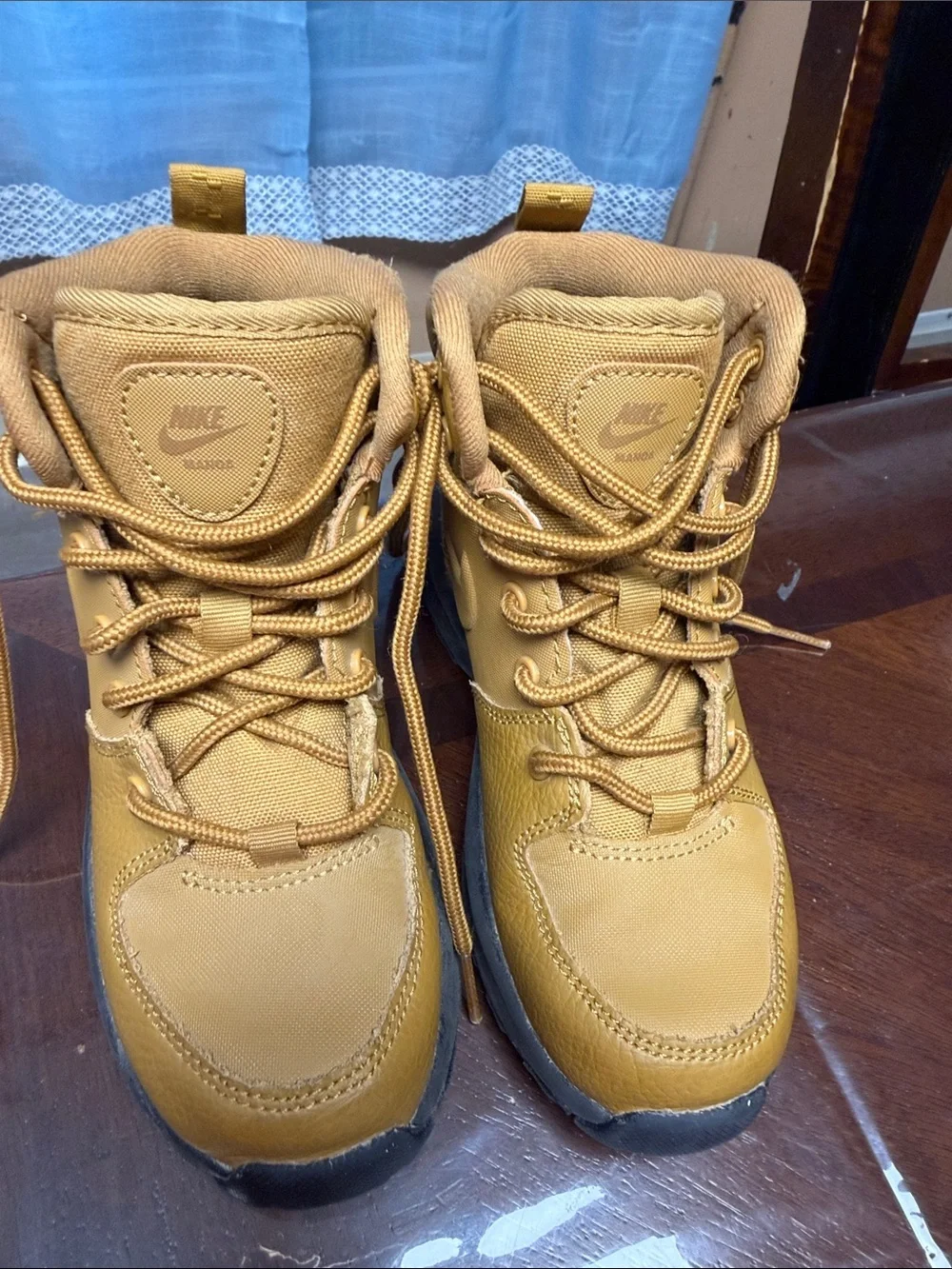 Nike Kids Wheat Brown High-Top Sneakers